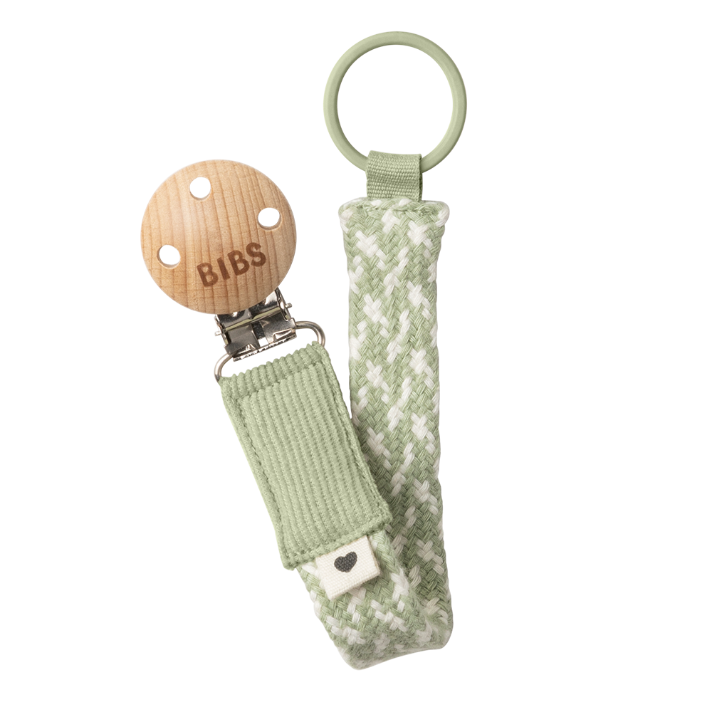 Pacifier Clip Sage/Ivory