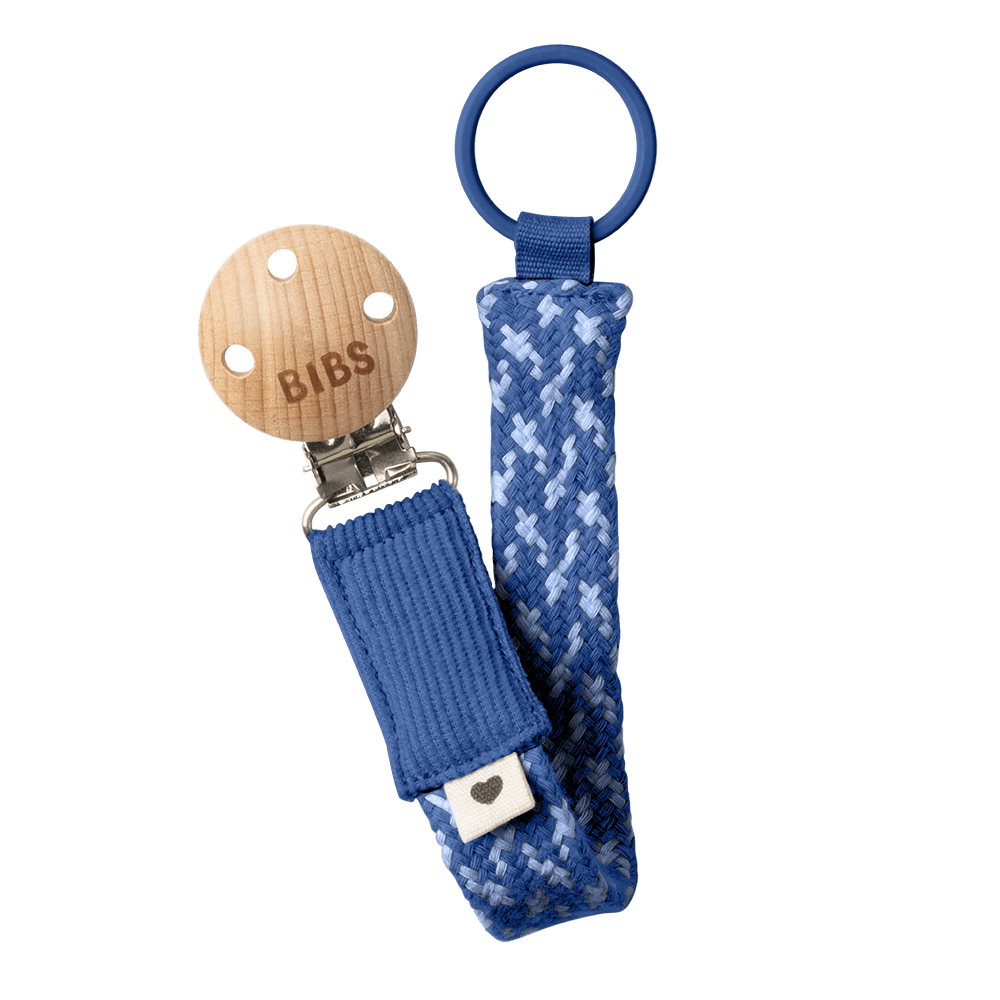 Pacifier Clip - Cornflower/Dusty Blue - BIBS