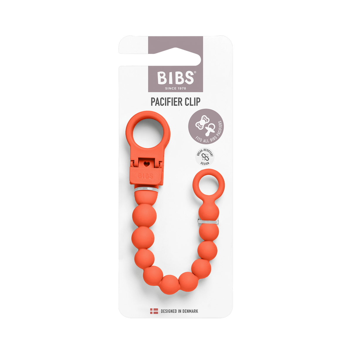 Pacifier Clip Beaded - Tango