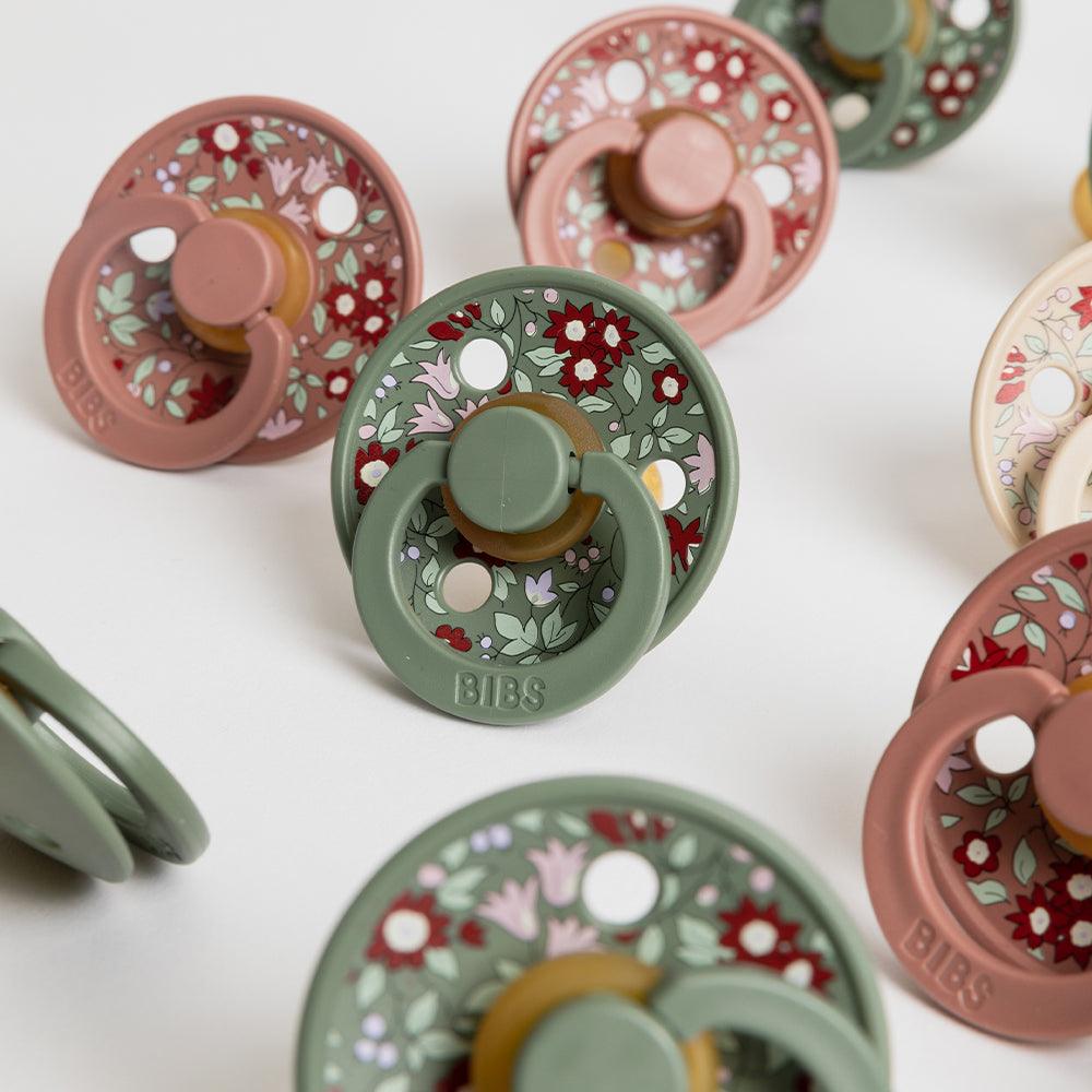 BIBS x LIBERTY Colour 2 Pack Chamomile Lawn - Pine Mix - BIBS