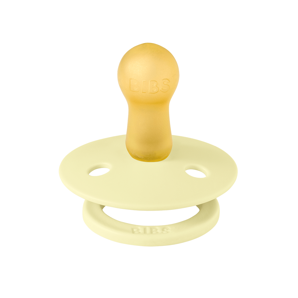 light yellow latex round pacifier