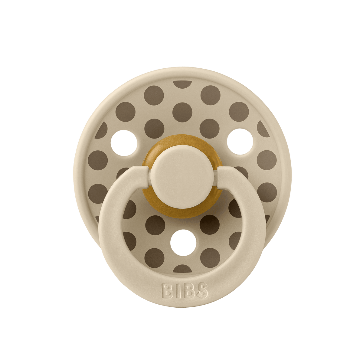 STUDIO Colour Pacifier Polka - Vanilla/Dark Oak