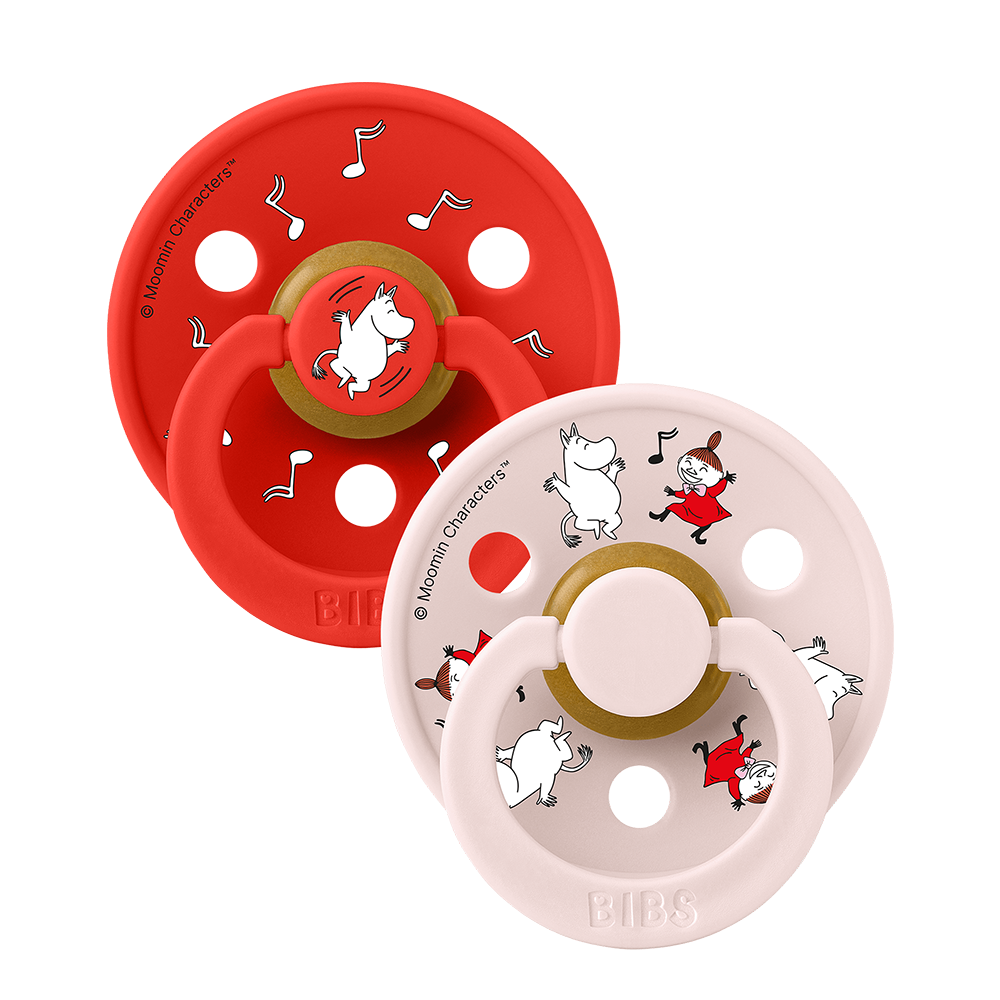 BIBS x Moomin Colour 2 pack Dancing - Candy Apple mix