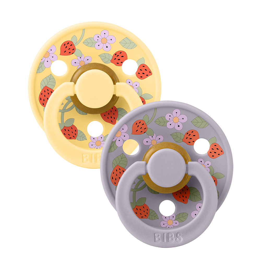 BIBS x LIBERTY Colour 2 Pack Strawberries and Cream - Pale Butter Mix