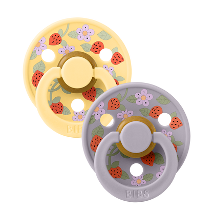 BIBS x LIBERTY Colour 2 Pack Strawberries and Cream - Pale Butter Mix