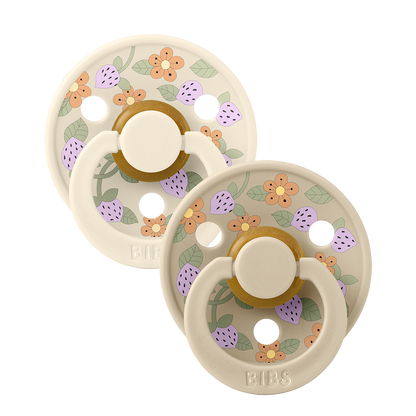 BIBS x LIBERTY Colour 2 Pack Strawberries and Cream - Ivory Mix