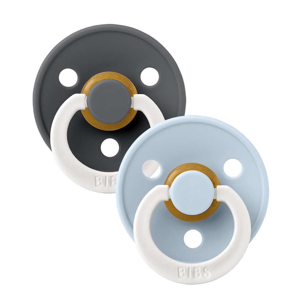 BIBS Colour 2 PACK Iron GLOW/Baby Blue GLOW - BIBS EU