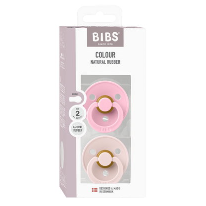 Colour Pacifiers 2 Pack - Petal/Baby Pink