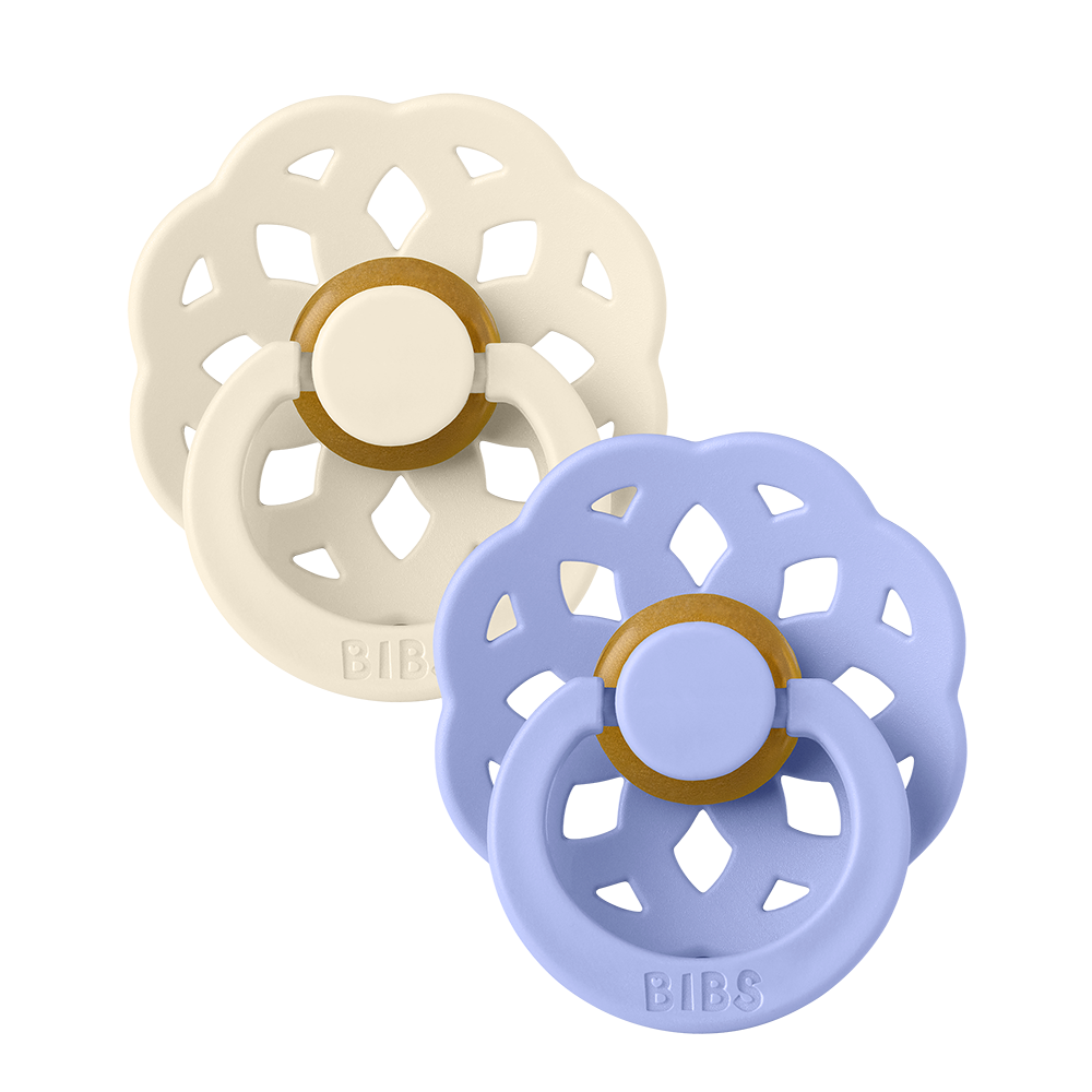 Boheme Pacifiers 2 Pack - Ivory/Hush - BIBS