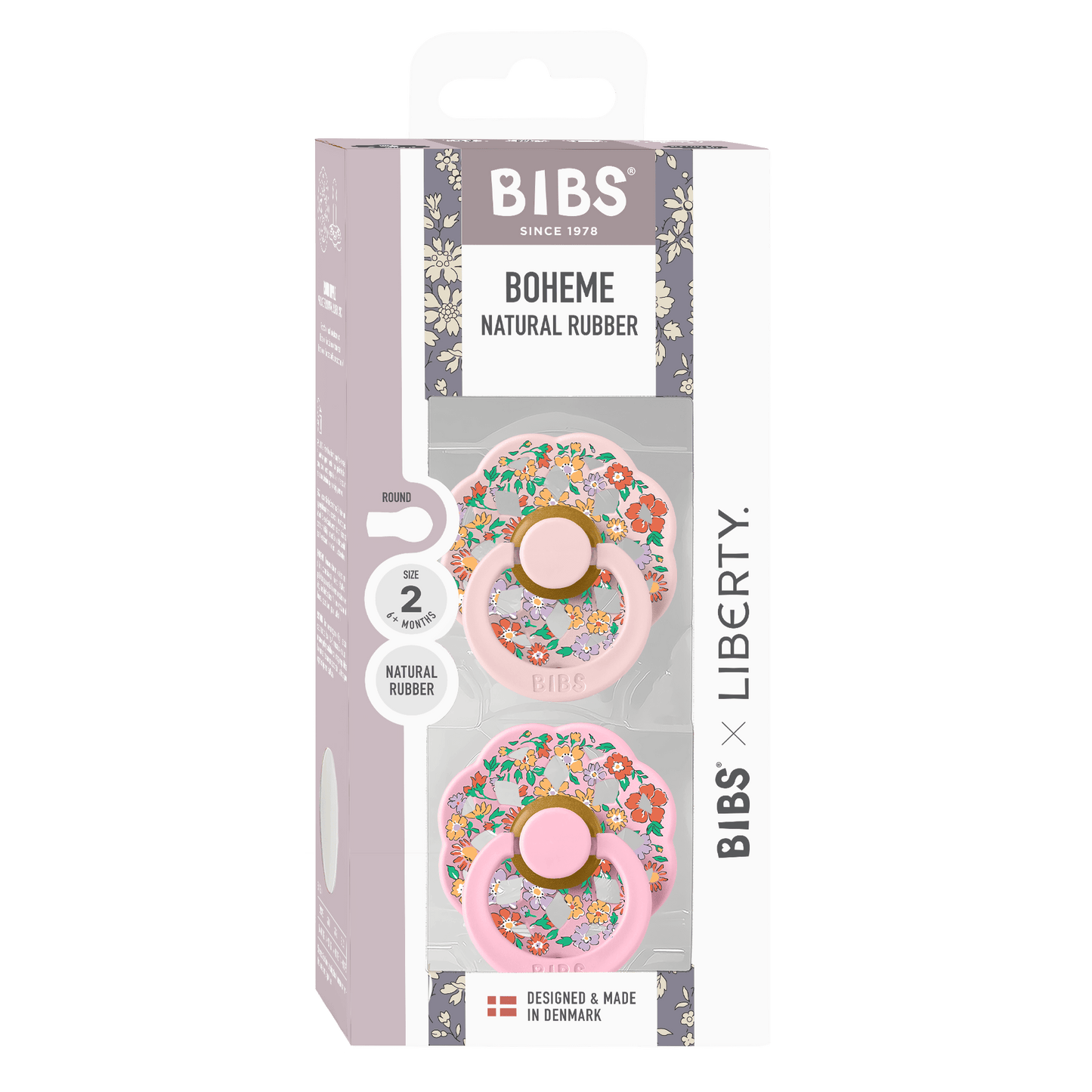 BIBS x LIBERTY Boheme 2 Pack Oscar Meadow - Blossom Mix