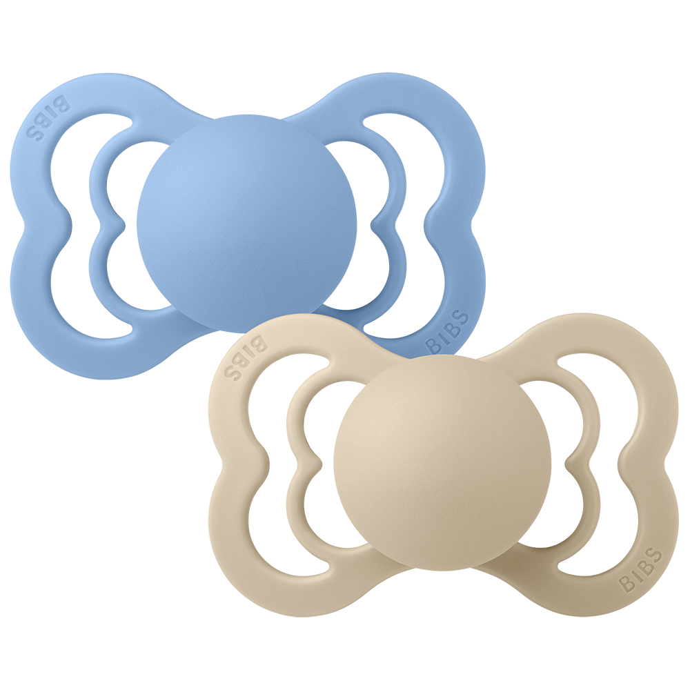 Supreme Pacifiers 2 Pack - Vanilla/Sky Blue