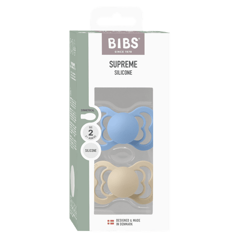 Supreme Pacifiers 2 Pack - Vanilla/Sky Blue