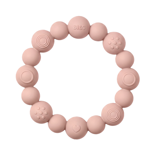 Beaded Teething Ring - Blush