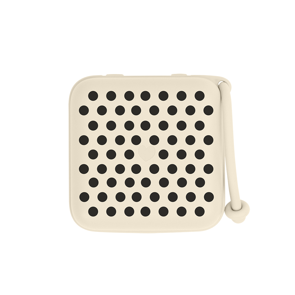 STUDIO Pacifier Box Polka - Ivory/Black