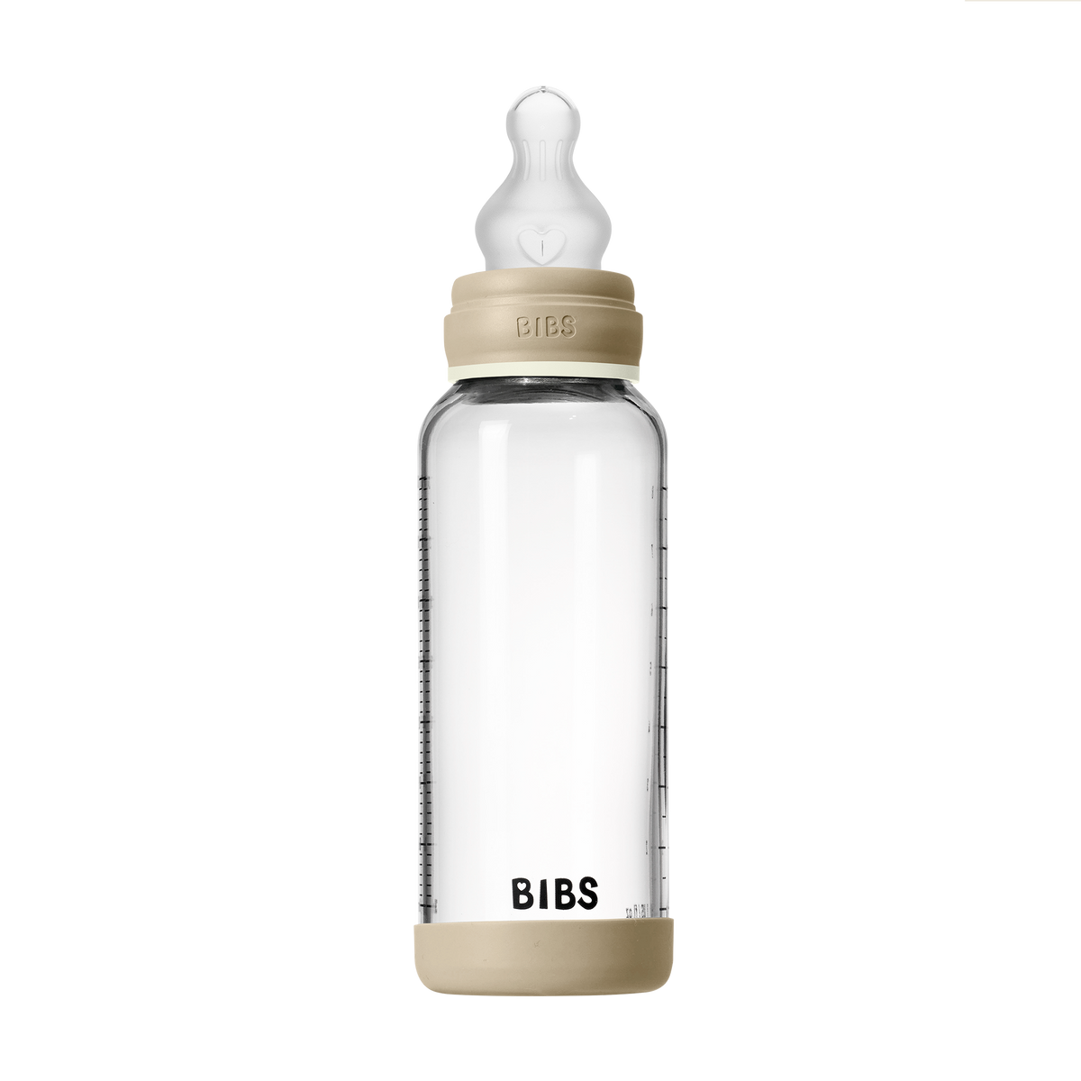 Baby Glass Bottle Glow Set 240ml Silicone - Vanilla