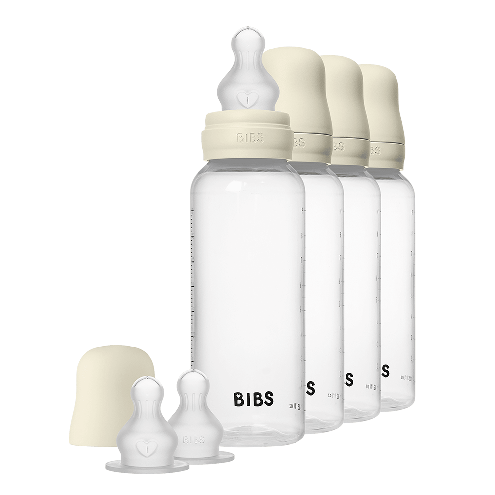 Baby BPA-Free PP Bottle 270 ml 4 Pack Silicone - Ivory