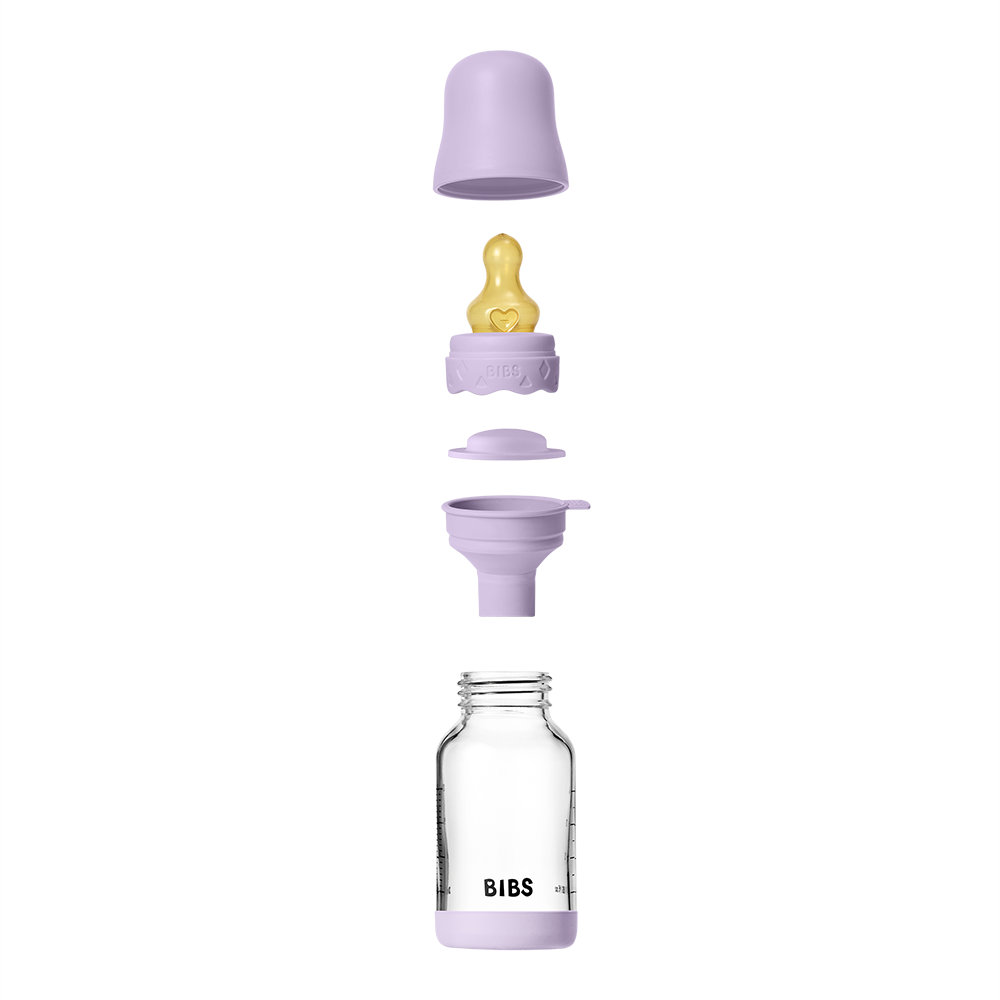 Baby Glass Bottle Boheme Set 4oz Latex - Violet Sky