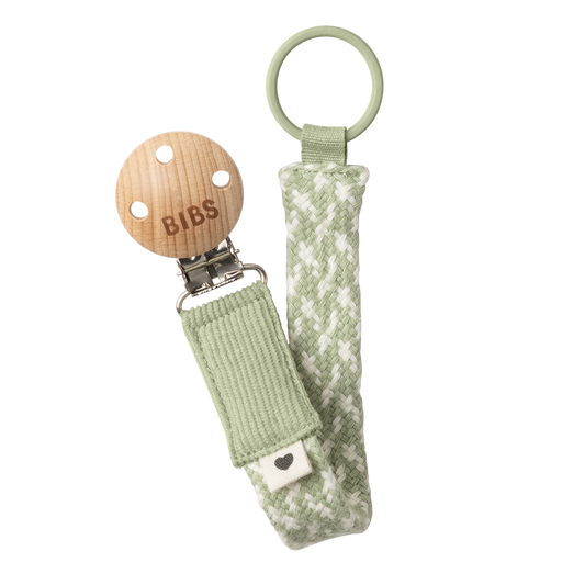 Pacifier Clip Sage/Ivory