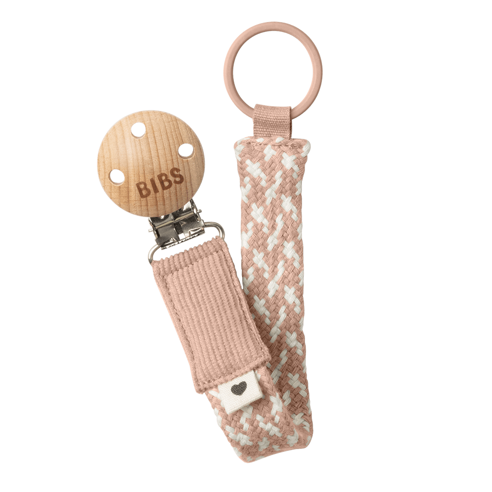 Pacifier Clip - Blush/Ivory - BIBS