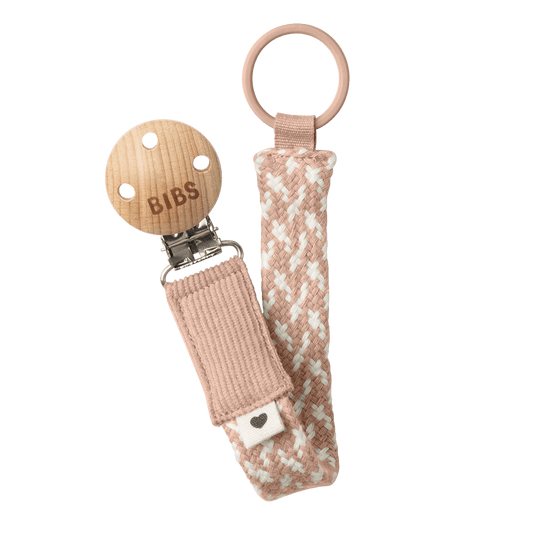 Pacifier Clip - Blush/Ivory - BIBS