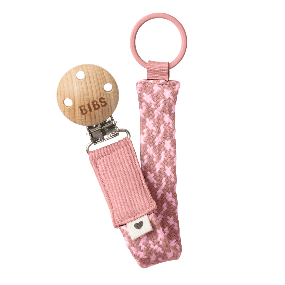Pacifier Clip - Dusty Pink/Baby Pink - BIBS