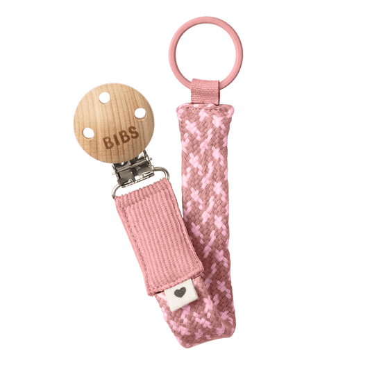 Pacifier Clip - Dusty Pink/Baby Pink - BIBS