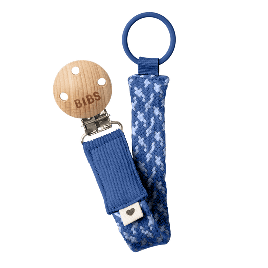 Pacifier Clip - Cornflower/Dusty Blue - BIBS
