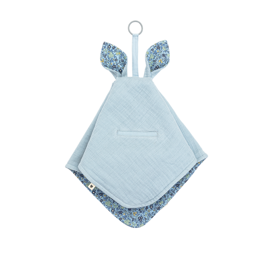 BIBS x LIBERTY Cuddle Cloth Kangaroo Chamomile Lawn - Baby Blue