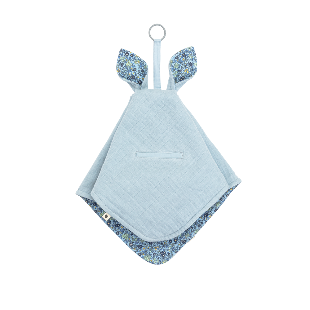 BIBS x LIBERTY Cuddle Cloth Kangaroo Chamomile Lawn - Baby Blue