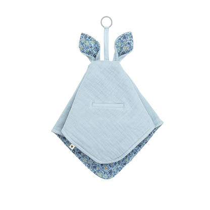 BIBS x LIBERTY Cuddle Cloth Kangaroo Chamomile Lawn - Baby Blue
