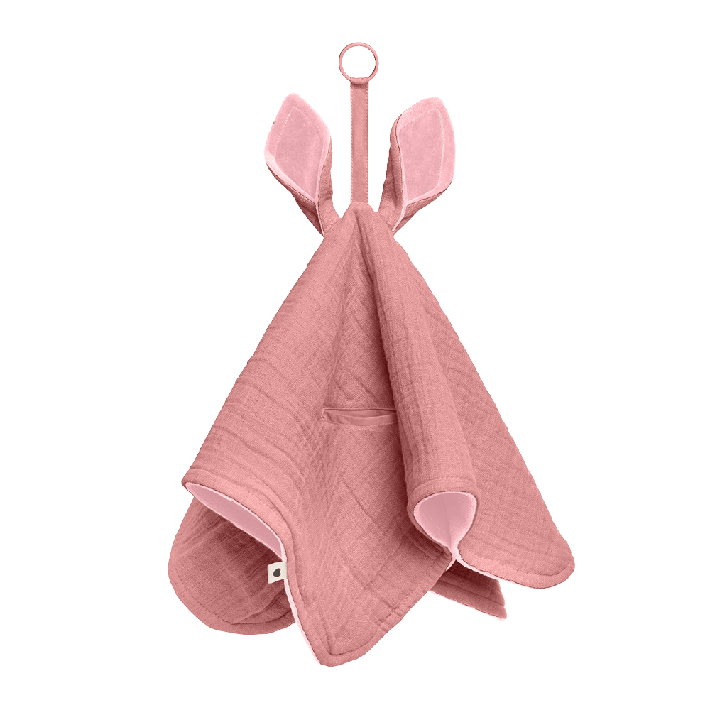 Cuddle Cloth Kangaroo - Dusty Pink - BIBS