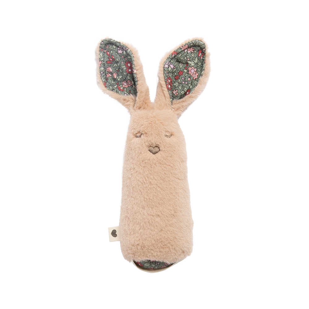 BIBS X LIBERTY Baby Rattle Kangaroo Chamomile Lawn - Pine - BIBS