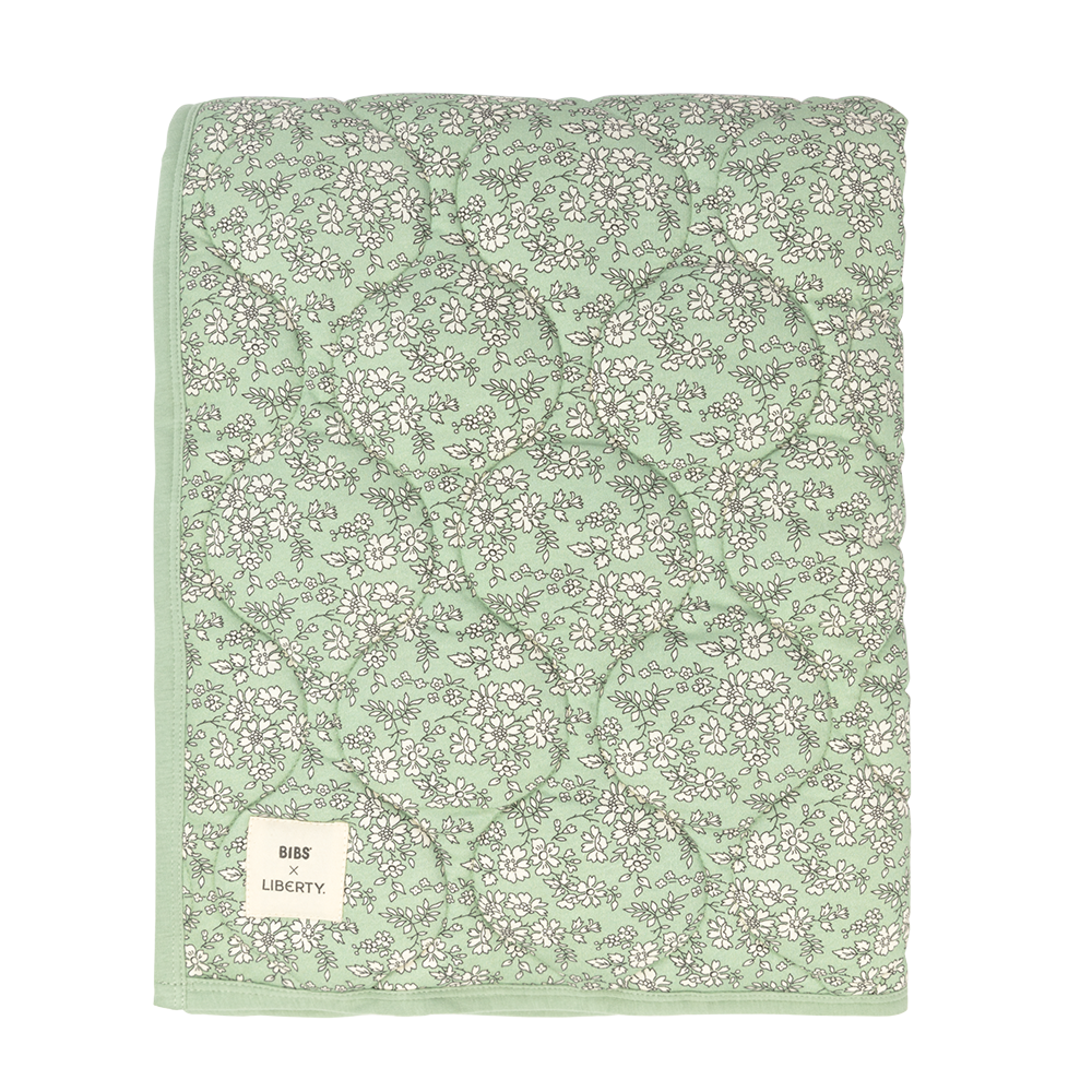 BIBS x LIBERTY Quilted Blanket Capel - Sage