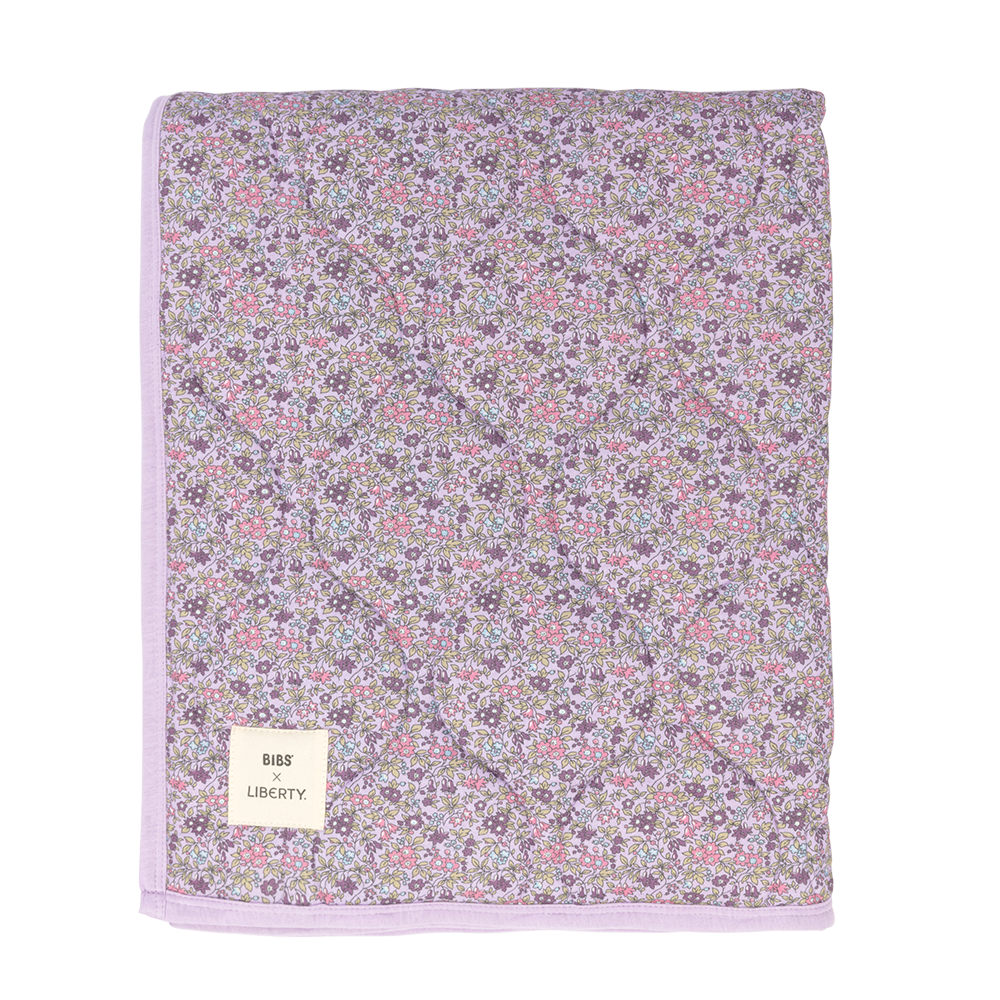 BIBS x LIBERTY Quilted Blanket Chamomile Lawn - Violet Sky