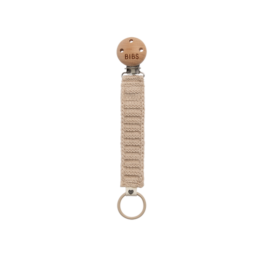 Pacifier Clip Knitted - Vanilla