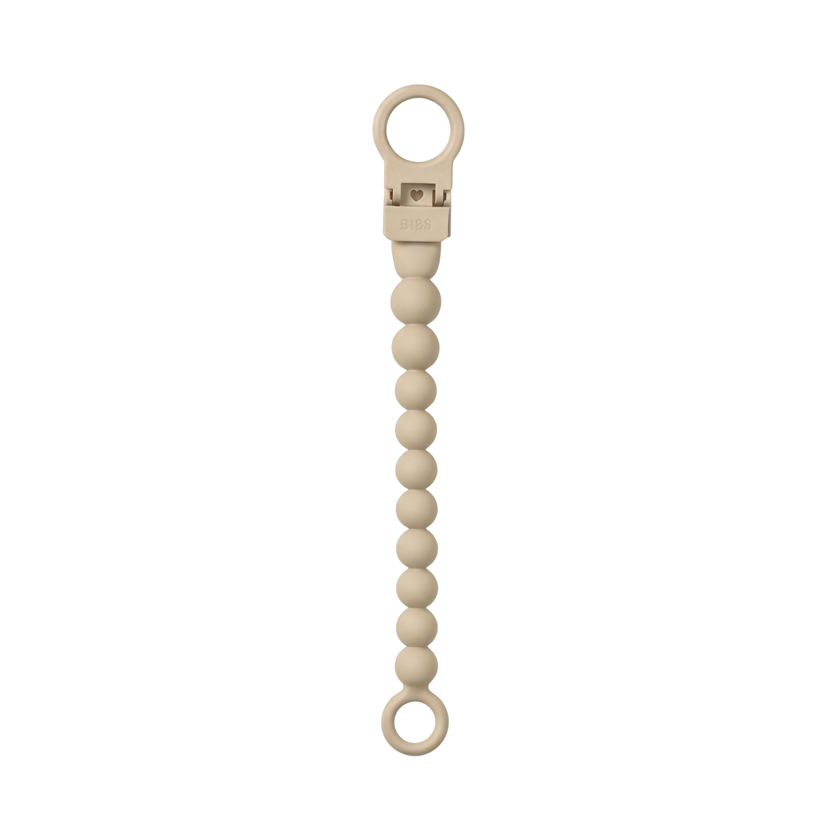Pacifier Clip Beaded - Vanilla