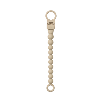 Pacifier Clip Beaded - Vanilla