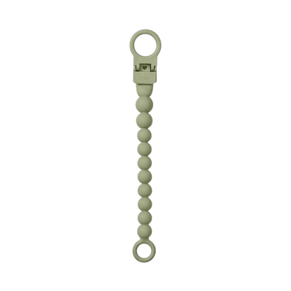Pacifier Clip Beaded - Sage