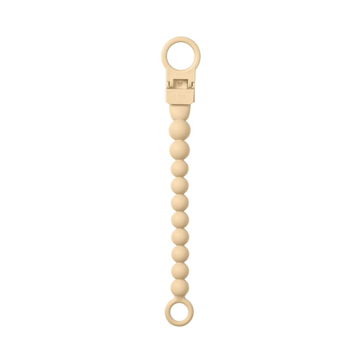 Pacifier Clip Beaded - Pale Butter