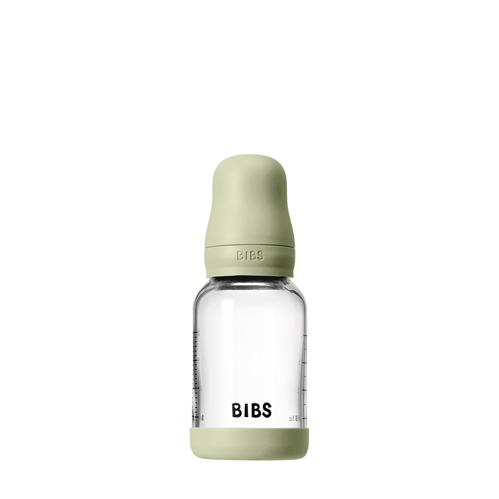 Baby Glass Bottle Set 4oz Latex - Sage