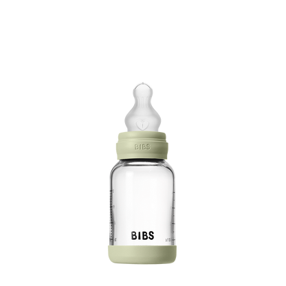 Baby Glass Bottle Set 4oz Silicone - Sage