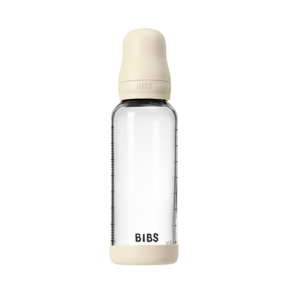 Baby Glass Bottle Set 8oz Silicone - Ivory