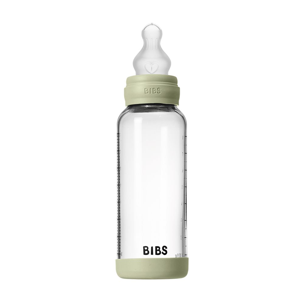Baby Glass Bottle Set 8oz Silicone - Sage