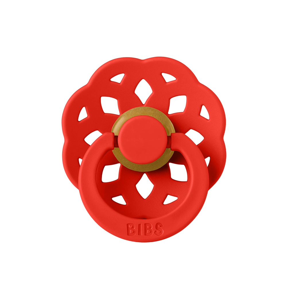 bright red boheme pacifer from bibs