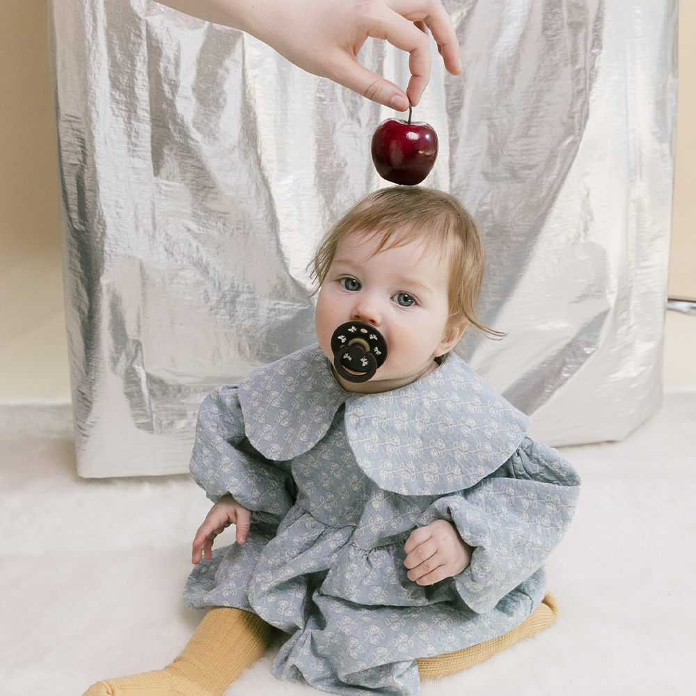 bibs print pacifier with bows
