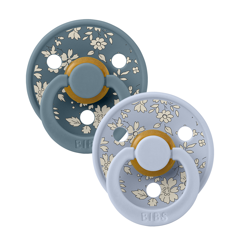 BIBS x LIBERTY Colour 2 Pack Capel - Dusty Blue Mix