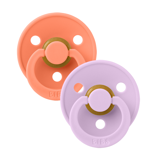 BIBS Colour 2 Pack Papaya/Violet Sky