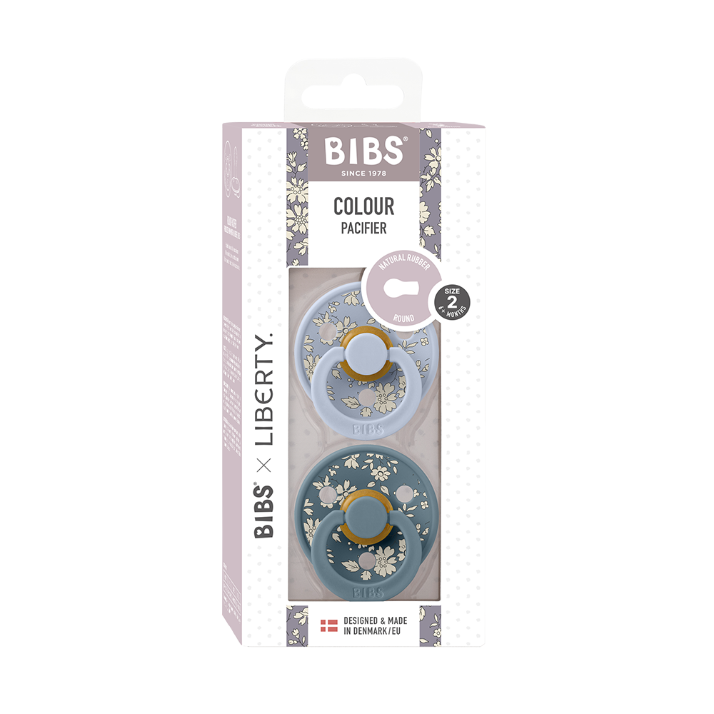 BIBS x LIBERTY Colour 2 Pack Capel - Dusty Blue Mix