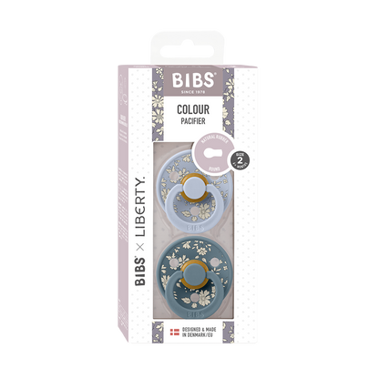 BIBS x LIBERTY Colour 2 Pack Capel - Dusty Blue Mix