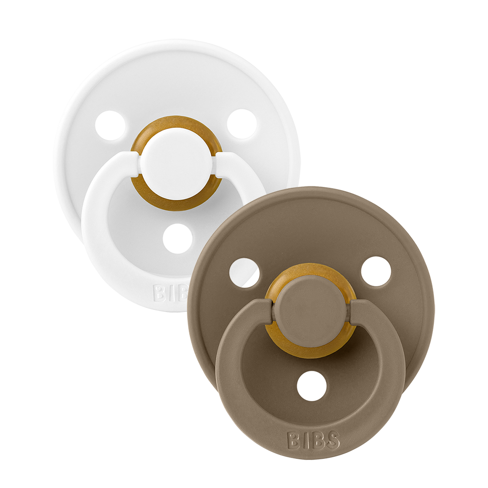 BIBS Colour 2 PACK White/Dark Oak [product_typ] - BIBS EU